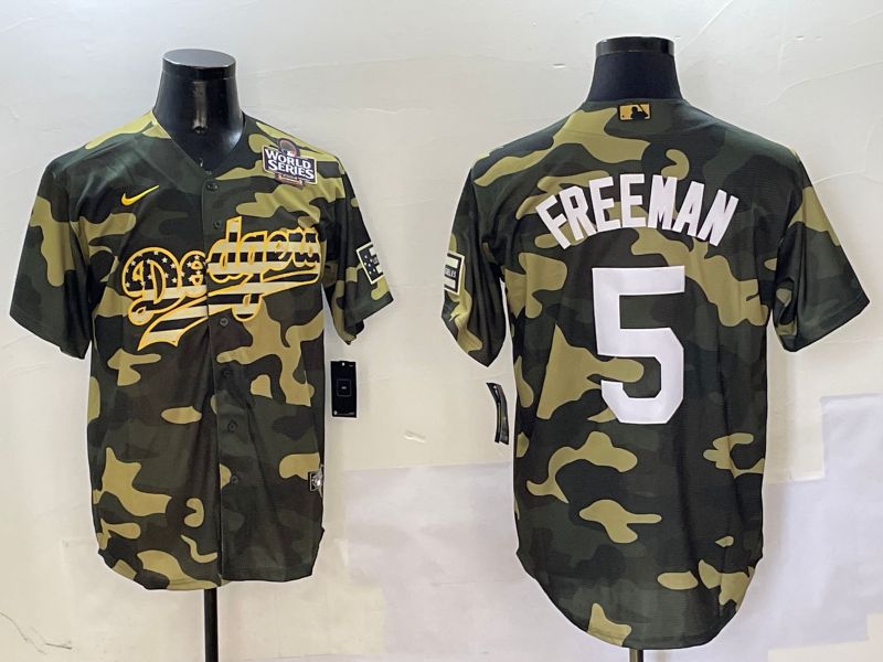 Men Los Angeles Dodgers #5 Freeman Camo Joint Name 2025 Nike MLB Jersey style 5->los angeles dodgers->MLB Jersey